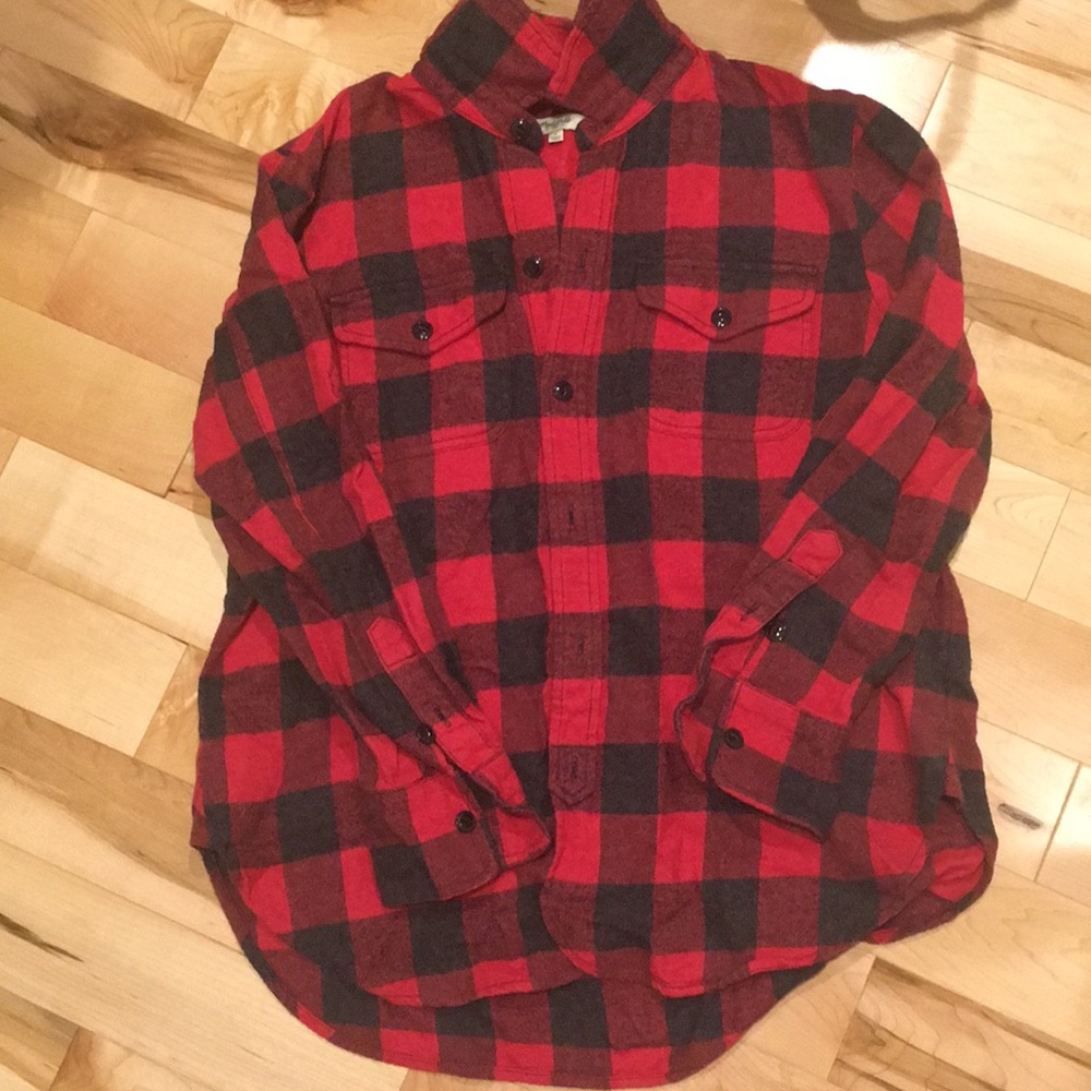 Cozy Madewell Buffalo Check Flannel Shirt
